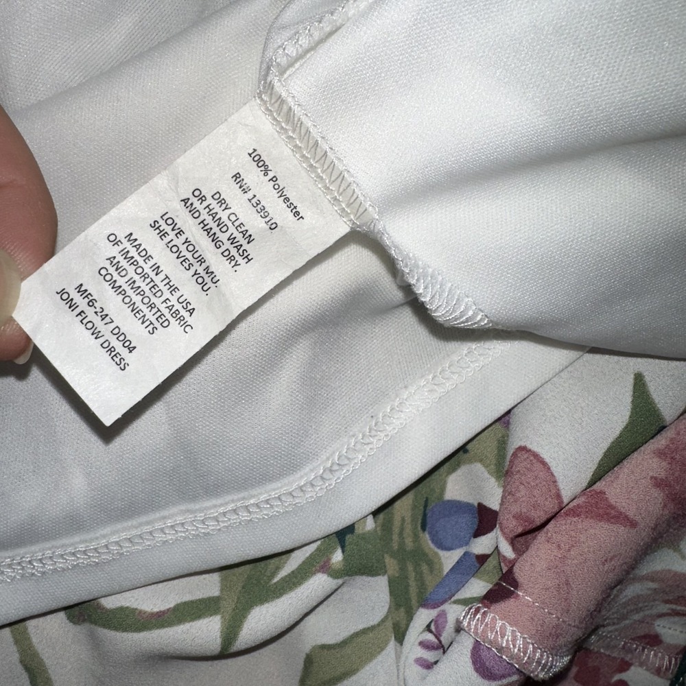 Show Me Your Mumu Dress XS White Pink Floral Joni Flow Bell Sleeve Boho Coquette - Picture 7 of 7